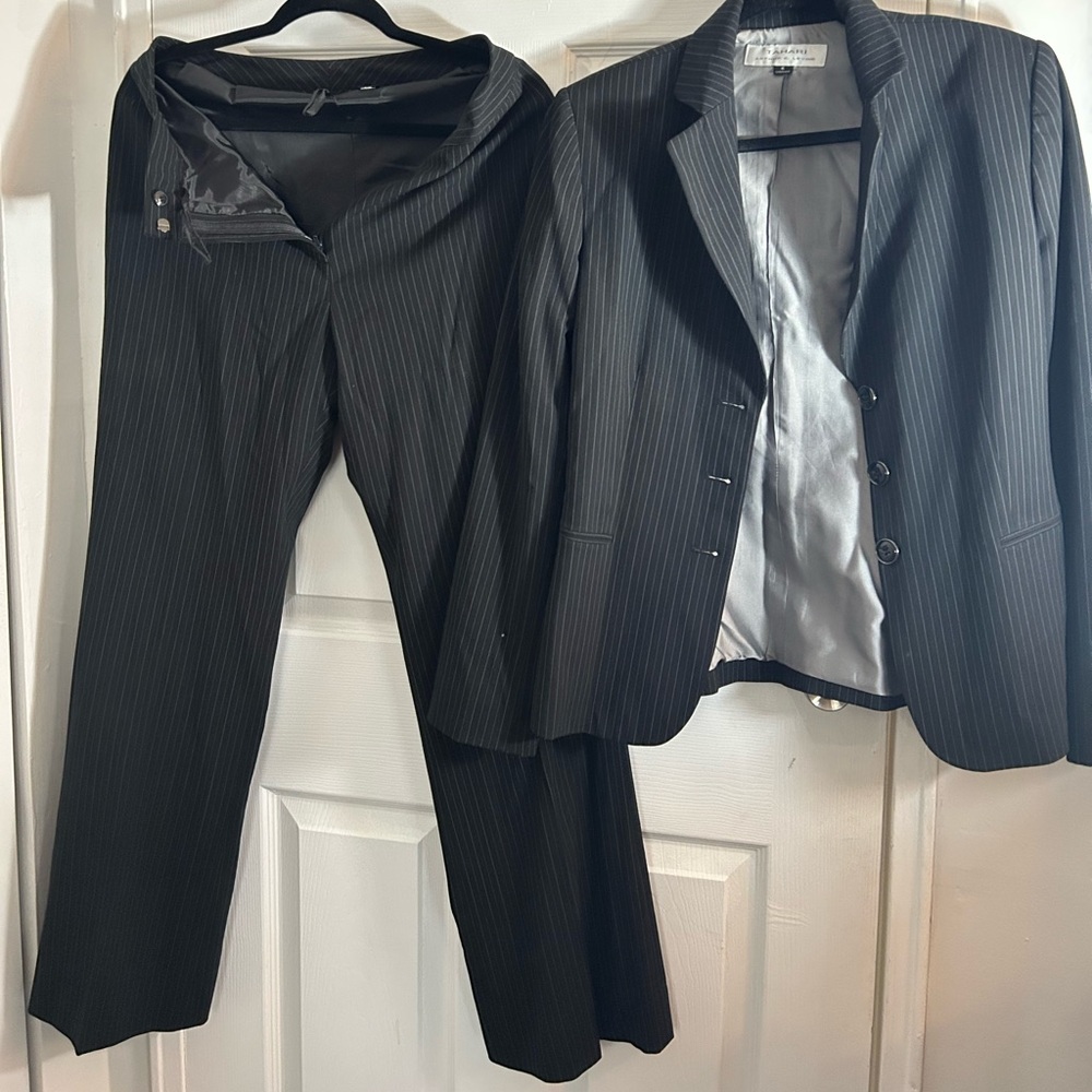 Pinned stripe Tahari suit